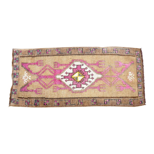 1960s Boho Style Anatolian Small Rug For Sale