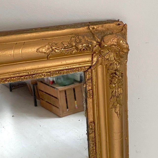 Mercury Mirror in Wood and Gilded Stucco, 19th Century For Sale - Image 5 of 13