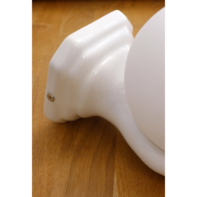 Vintage Wall Sconce with Frosted Opaline Globe, 1970s For Sale - Image 4 of 12