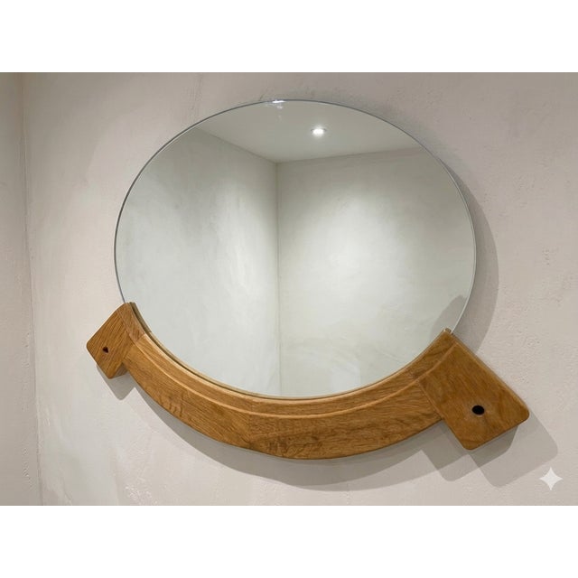 Oval Mirror by Guillerme & Chambron for Votre Maison, 1960 For Sale - Image 17 of 17