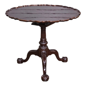 Kindel Winterthur Collection Philadelphia Carved Mahogany Tilt Top Pie Table