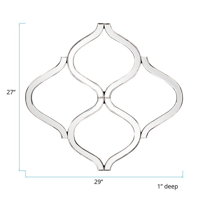 Silver Lattice Mirror For Sale - Image 8 of 9