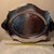 Contemporary Global Views Hammered Nickel Oval Tray With Black Leather Handles & Ball Feet For Sale - Image 3 of 5