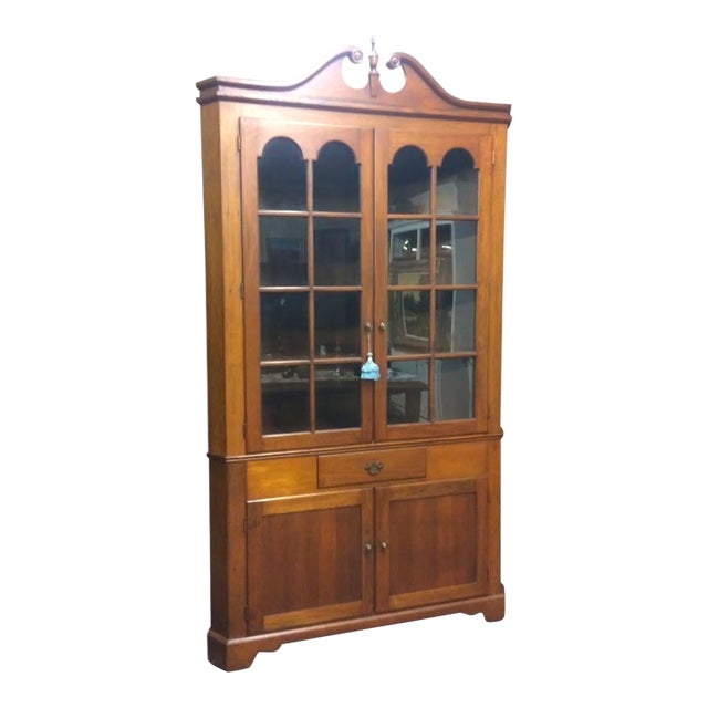Vintage Corner Cabinet, Cherry Cabinet For Sale