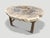 Andrianna Shamaris Minimalist Slab Petrified Wood Coffee Table For Sale - Image 4 of 5