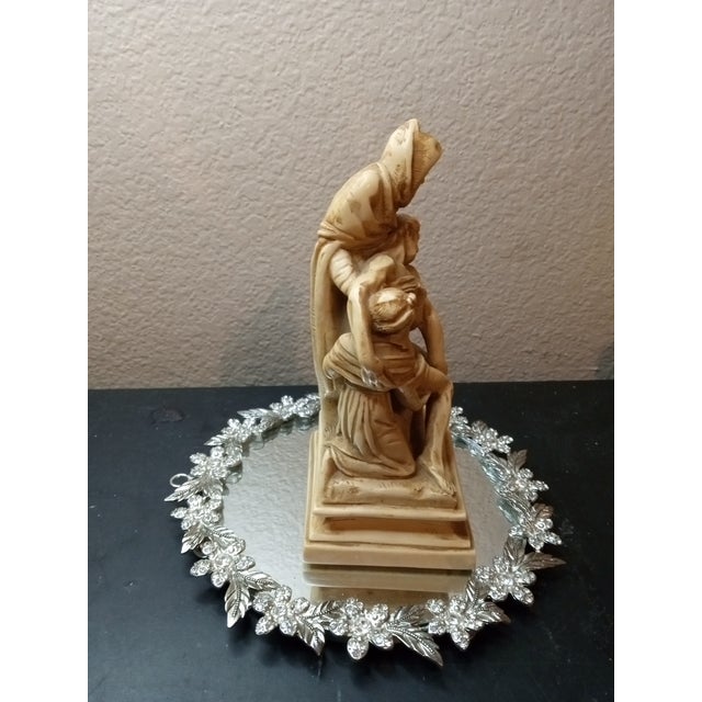 1960s 1960s Exquisite Signed Ruggeri Carrara Marble Replica of Michelangelo's Pietà. For Sale - Image 5 of 8