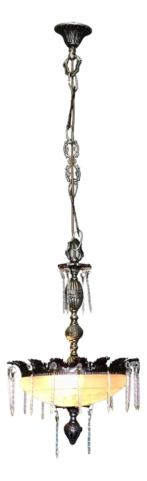French Crystal Pendant, 1920s
