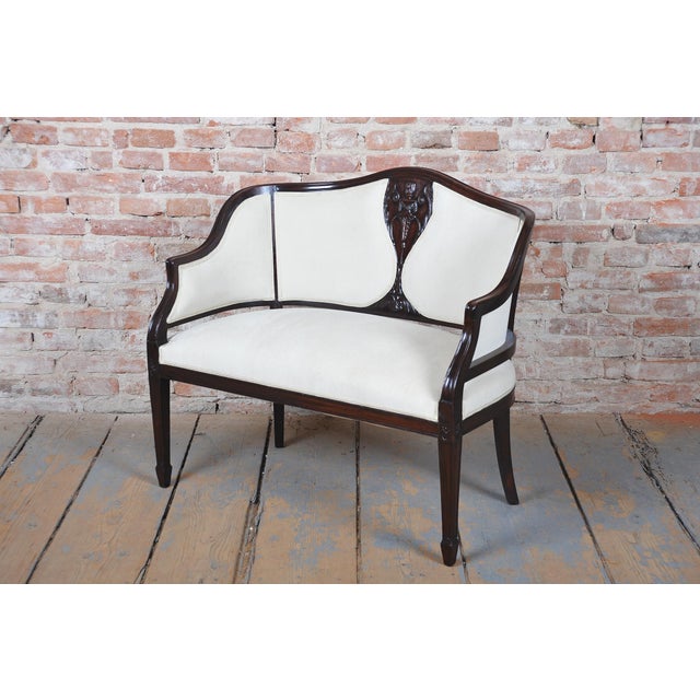 Art Deco Sofa in Walnut and Beech, 1920s For Sale - Image 9 of 11