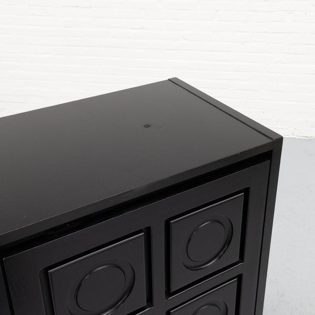 Vintage Brutalist Belgian Cabinet in Wood, 1970s For Sale - Image 11 of 16