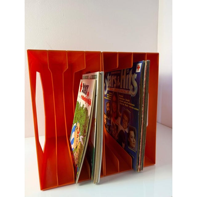 Orange Record Stand from Schweizer Design For Sale - Image 4 of 11