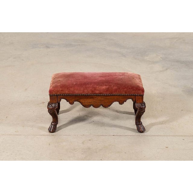 Late 19th Century 19th Century Queen Anne English Walnut Stool, 1870 For Sale - Image 5 of 15