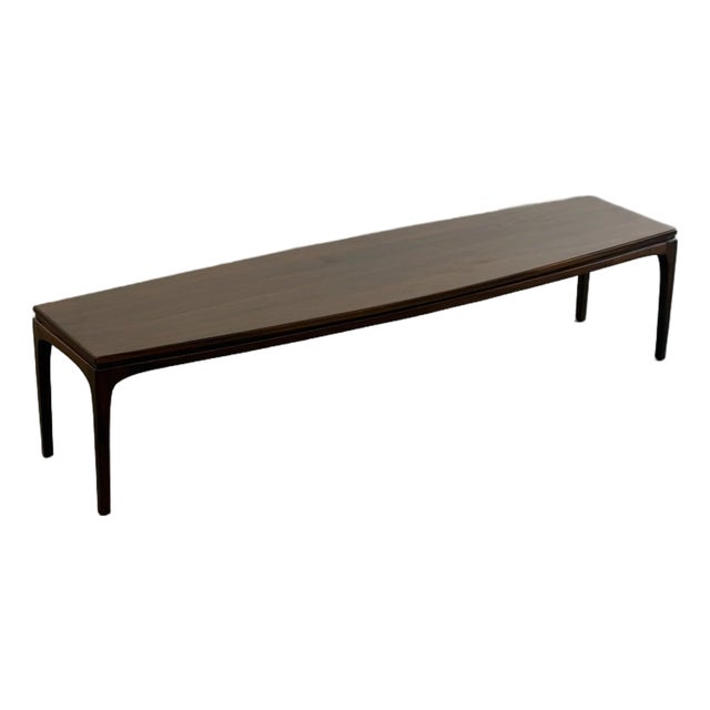 1980s Motif Walnut Coffee Table For Sale