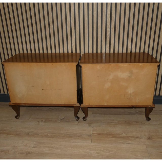 1950s Chippendale Style Bedside Tables in Wood, 1950s, Set of 2 For Sale - Image 5 of 16
