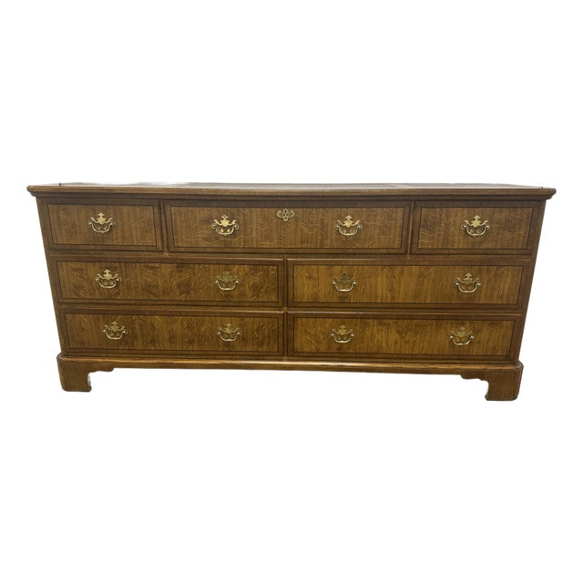 1980s Baker Furniture Georgian Oak Dresser For Sale