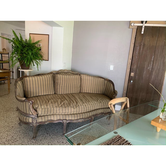 Vintage French Style 8-Legged Sofa . For Sale - Image 4 of 9