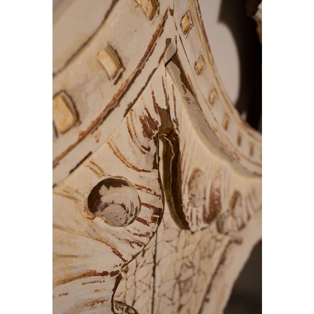 Wood Antique Architectural Overdoor Mirror, Italy, C. 1800 For Sale - Image 7 of 10
