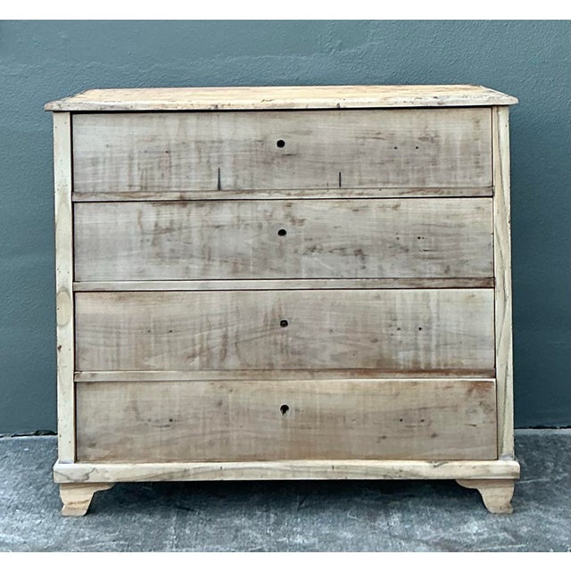 Beige Vintage Bleached Biedermeier Chest of Drawers For Sale - Image 8 of 12