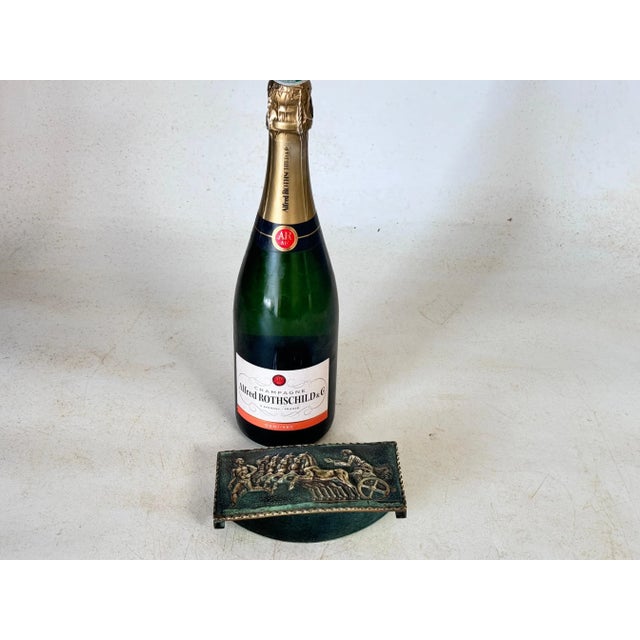 Gold Ink Pad in Bronze Gold and Green Color attributed to Le Verrier, France For Sale - Image 8 of 10