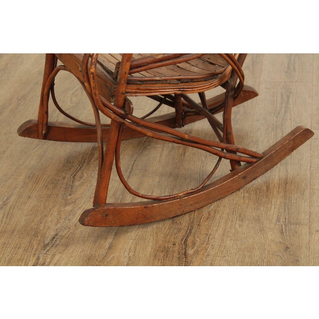 Antique Rustic Adirondack Children's Bentwood Rocking Chair | Chairish