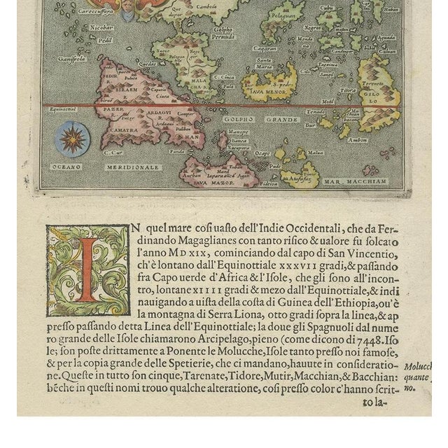 Antique Map of the Moluccas by Porcacchi, 1620 For Sale - Image 3 of 5