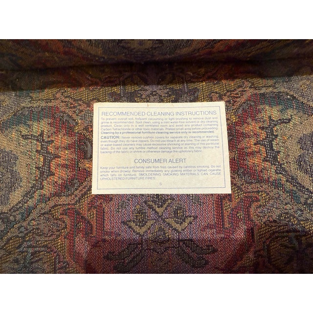 Henredon Rolled Arm Paisley Print Sofa For Sale - Image 9 of 12