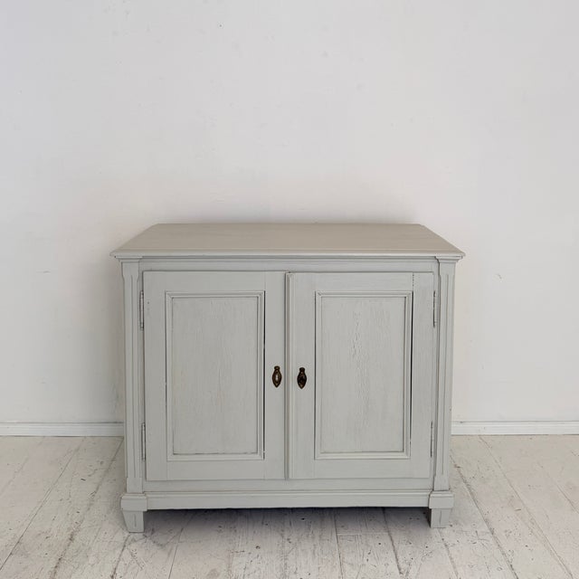 Antique German Painted Chest of Drawers with Doors, 1860 For Sale - Image 3 of 15