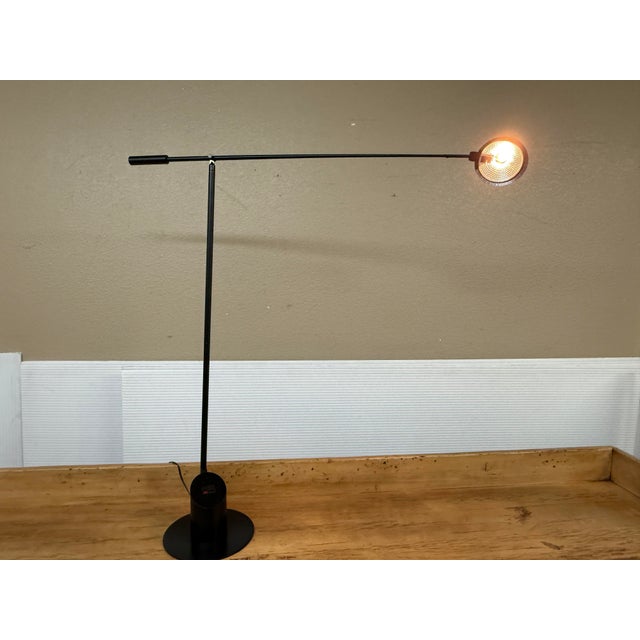 Postmodern Robert Sonneman for Kovacs Feather Floor Lamp, Black For Sale - Image 3 of 12