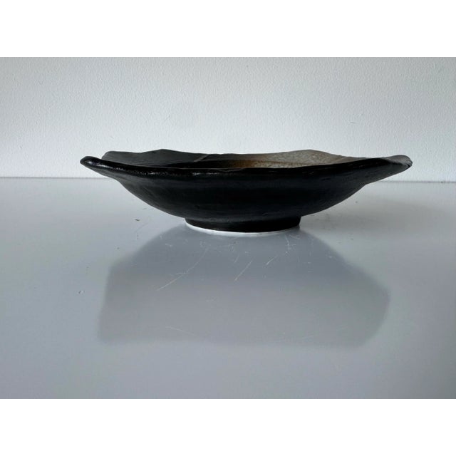 Vintage Organic Art Handmade Decorative Pottery Bowl / Dish For Sale - Image 4 of 9