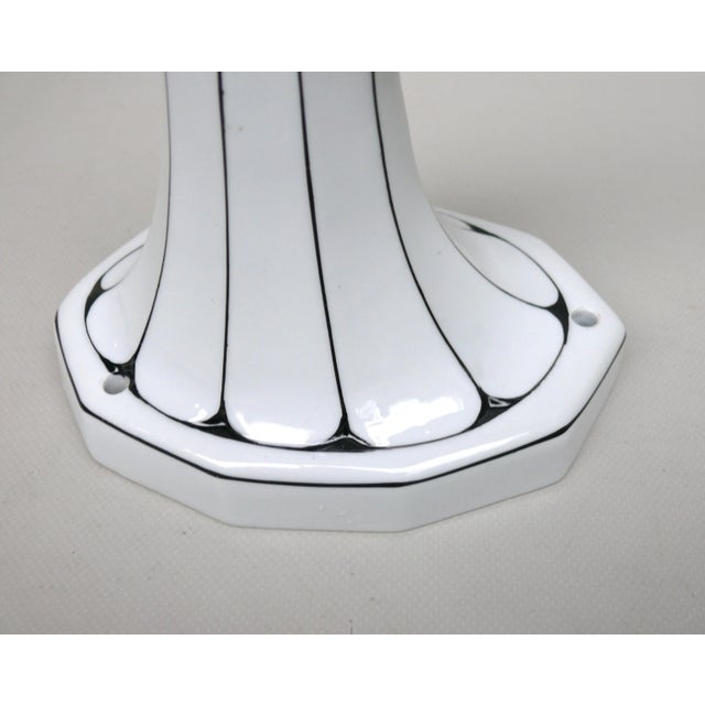 German Wall Lamp in Porcelain and White Cased Glass, 1890s For Sale - Image 12 of 18