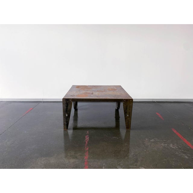 Brutalist Industrial Steel Coffee Table For Sale - Image 10 of 12