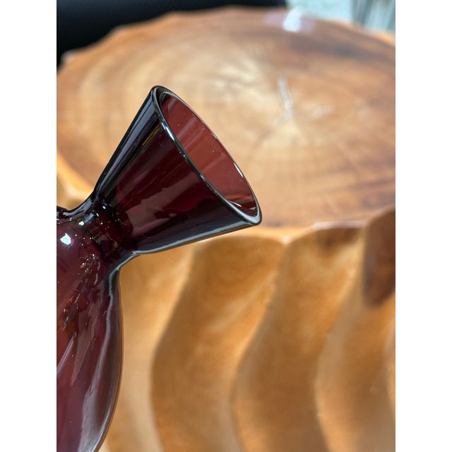 Late 20th Century Kjell Blomberg for Gullaskruf Amethyst Vase For Sale - Image 5 of 12