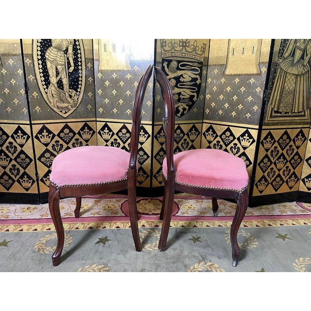 Wood Louis Philippe Walnut Chairs, Set of 6 For Sale - Image 7 of 10