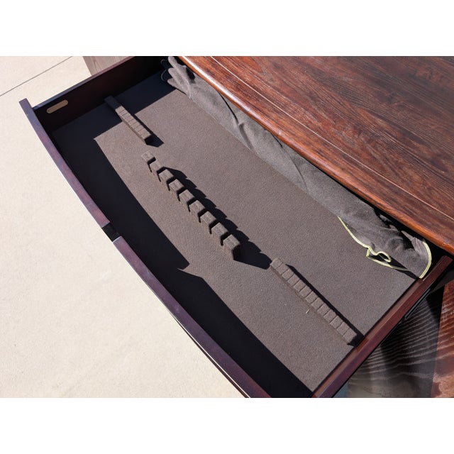 Modern Barbara Barry for Baker / McGuire Rattan, Oak & Raffia Sideboard Buffet For Sale - Image 13 of 18