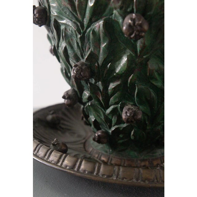 Italian Vase with Copper Base and Partial Silver Plating, 1890 For Sale - Image 9 of 12