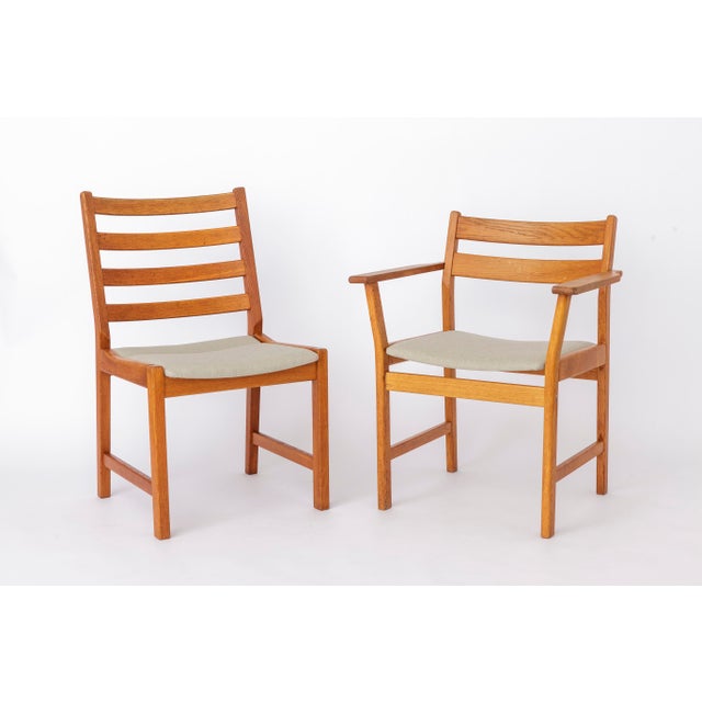 KP Møbler Vintage Oak Dining Chairs by Kurt Østervig for KP Møbler, 1960s, Set of 6 For Sale - Image 4 of 18
