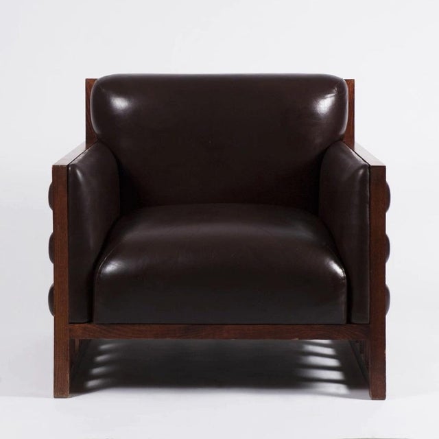 Hotel Praha Armchair in Leather by Zbyněk Hřivnáč For Sale - Image 4 of 10