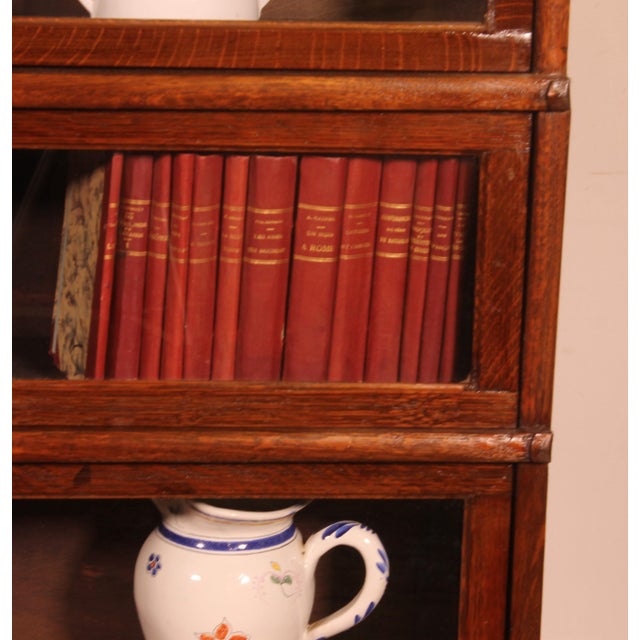 Wood Modular Bookcase in Oak from Globe Wernicke, 1890s, Set of 4 For Sale - Image 7 of 11