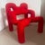 Textile Red Ekstrem Lounge Chair by Terje Ekstrom, 1980s For Sale - Image 7 of 8