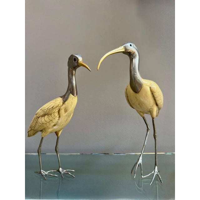 Vintage Ibis Bird Sculptures by Elli Malevolti, 1950, Set of 2 For Sale - Image 15 of 16
