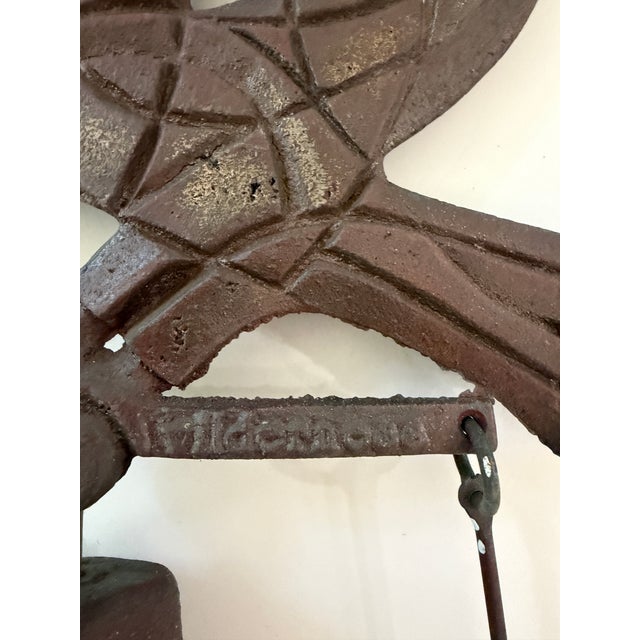 Contemporary Cosanti Originals Cast Bronze 'Save the Wilderness' Eagle Wind Bell, Chime For Sale - Image 3 of 12