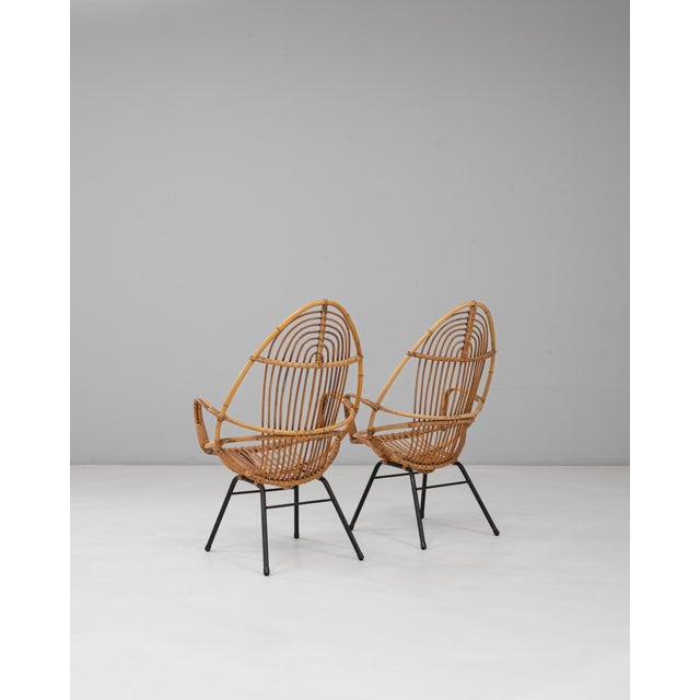 1960s 1960s French Bamboo Lounge Chairs - A Pair For Sale - Image 5 of 18