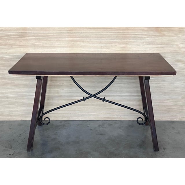 Early 19th Century Spanish Baroque Work Side Table , Restored For Sale - Image 17 of 18