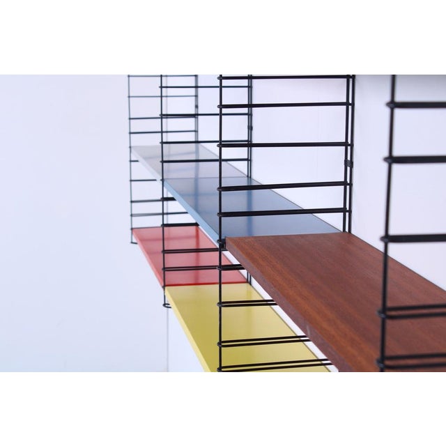 Modular Metal Wall Rack by A.D. Dekker for Tomado, 1950s, Set of 13 For Sale - Image 13 of 16
