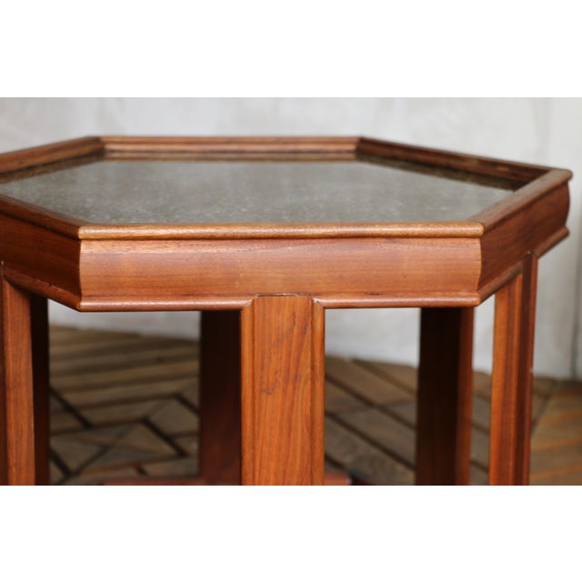 Pair of John Keal for Brown Saltman “Domino” Hexagonal Side Tables | Mid-Century Modern, 1960s For Sale - Image 13 of 18