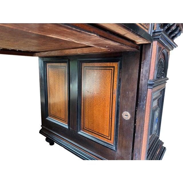 Late 19th or Early 20th Century a Bruce James Talbert-Inspired Victorian Writing Desk For Sale - Image 12 of 18