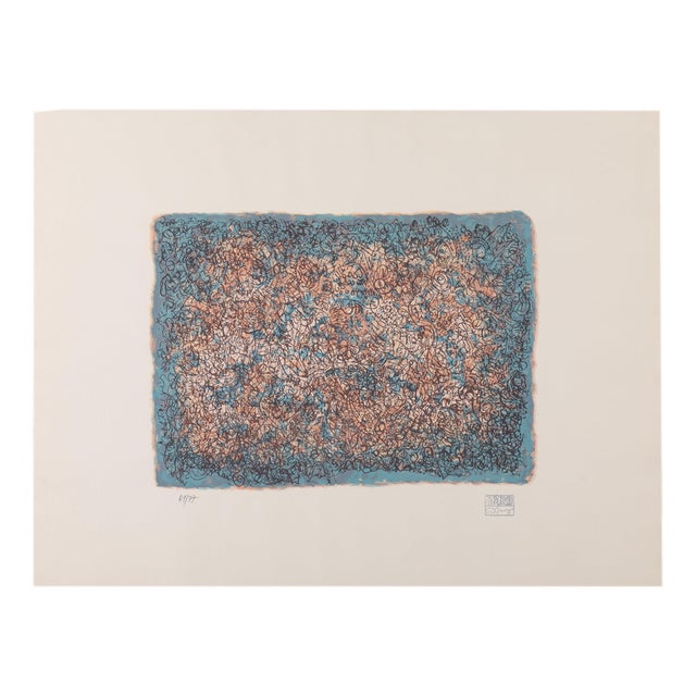 Mark Tobey, Blue Reverie, Screen Print For Sale