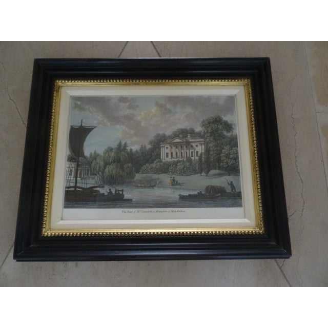 Titled "The Seat of Mrs Garhik at Hampton in Middlefex" Purchased in the late 20th century from Beacher Carter Fine Arts...