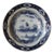 Dutch Chinese Export Style Delft Blue & White Pottery Plate For Sale