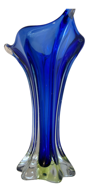 Submerged Blown Blue Murano Glass Vase from Made Murano Glass, 1960s