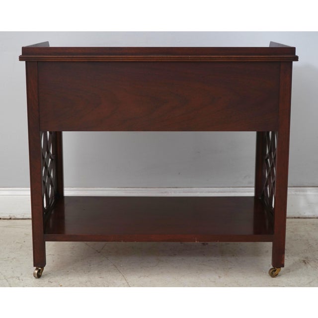 Pair of Baker Historic Charleston Mahogany 2 Drawer Servers For Sale - Image 17 of 18